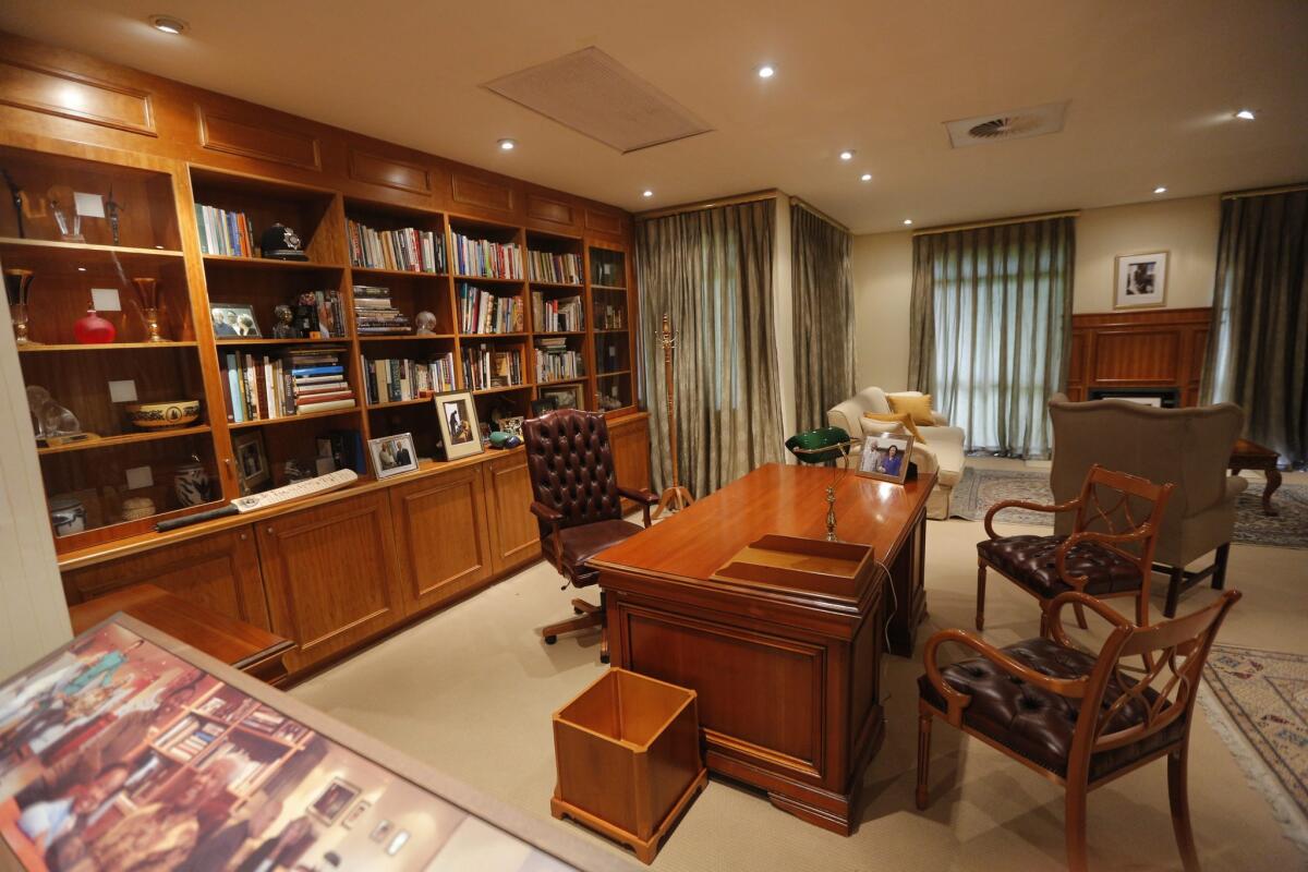 The presidential office of Nelson Mandela is re-created at the Nelson Mandela Center of Memory in Johannesburg, South Africa.