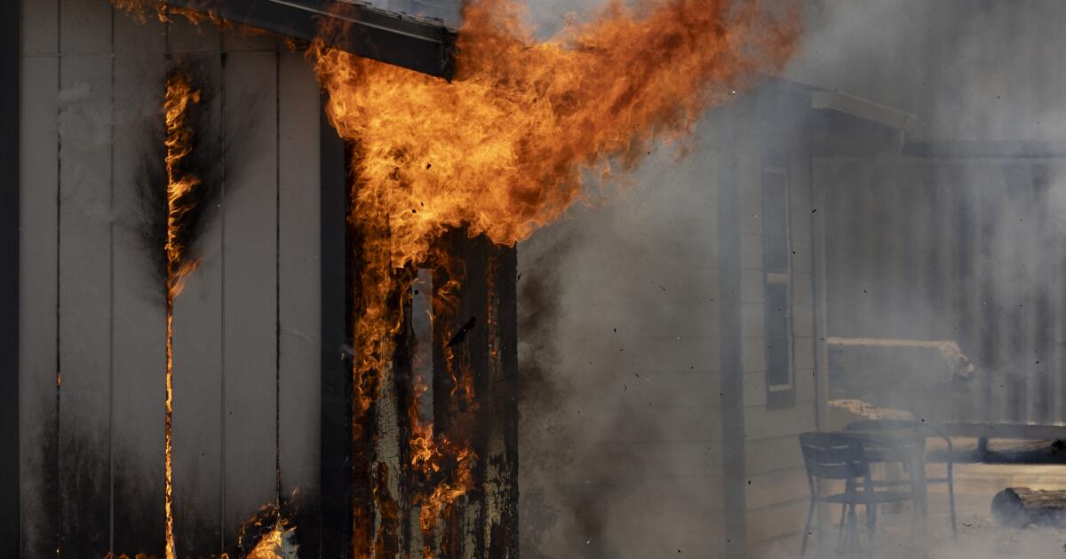 In the test, one house burned and the other was unscathed. A course on fire prevention in Los Angeles? In the test, one house burned and the other was unscathed. A course on fire prevention in Los Angeles?