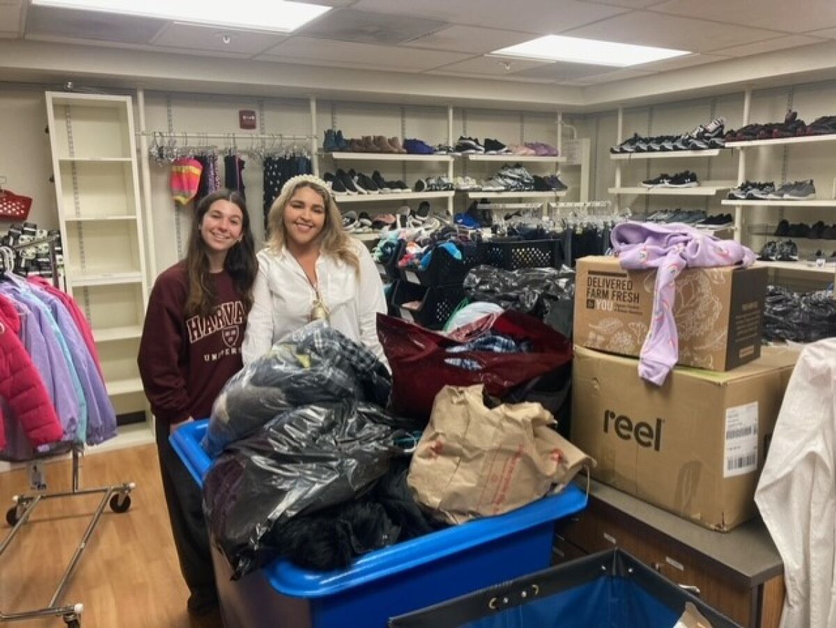 A local high school student organized a clothing drive for students in need.