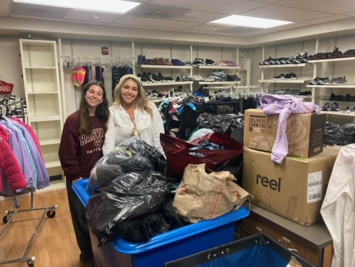 A local high school student organized a clothing drive for students in need.
