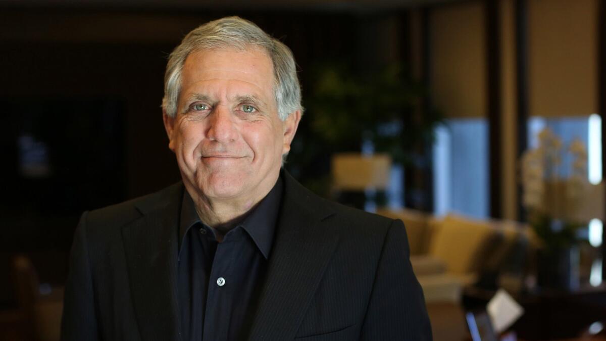 Leslie Moonves in his office at the CBS Studios in Studio City.
