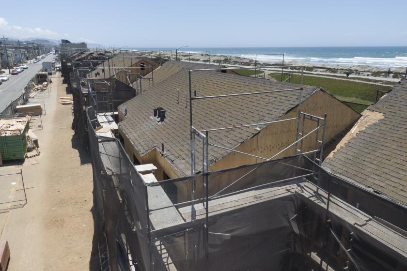 SAN FRANCISCO CA JUNE 17, 2022 - A low-income housing complex being rehabbed at 2206 Great Highway on Friday, June 17, 2022, in San Francisco, Calif. (Paul Kuroda / For The Times)