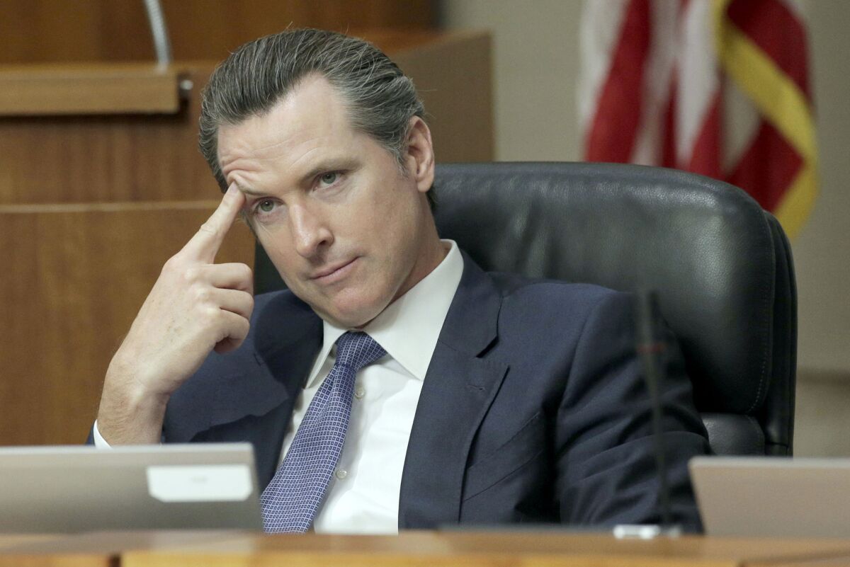 California Lt. Gov. Gavin Newsom and a coalition of high-profile business and academic leaders are pressing UC and Cal State to adopt new admissions requirements for math.