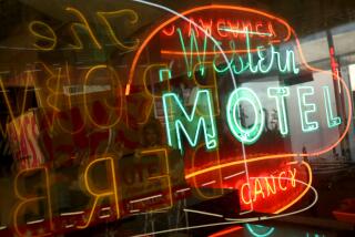 MONTEREY PARK, CA - JUNE 25, 2023 - Western Motel neon will be on view to the public when the Museum of Neon Art (MONA) opens its doors to its Pomona warehouse on Sunday, July 9, to give fans a closer look at some of the signs in storage. (Genaro Molina / Los Angeles Times)