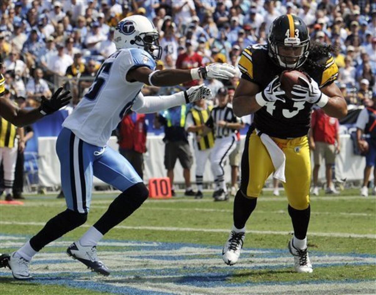 Nate Washington the Pittsburgh Steelers moves on the field during the