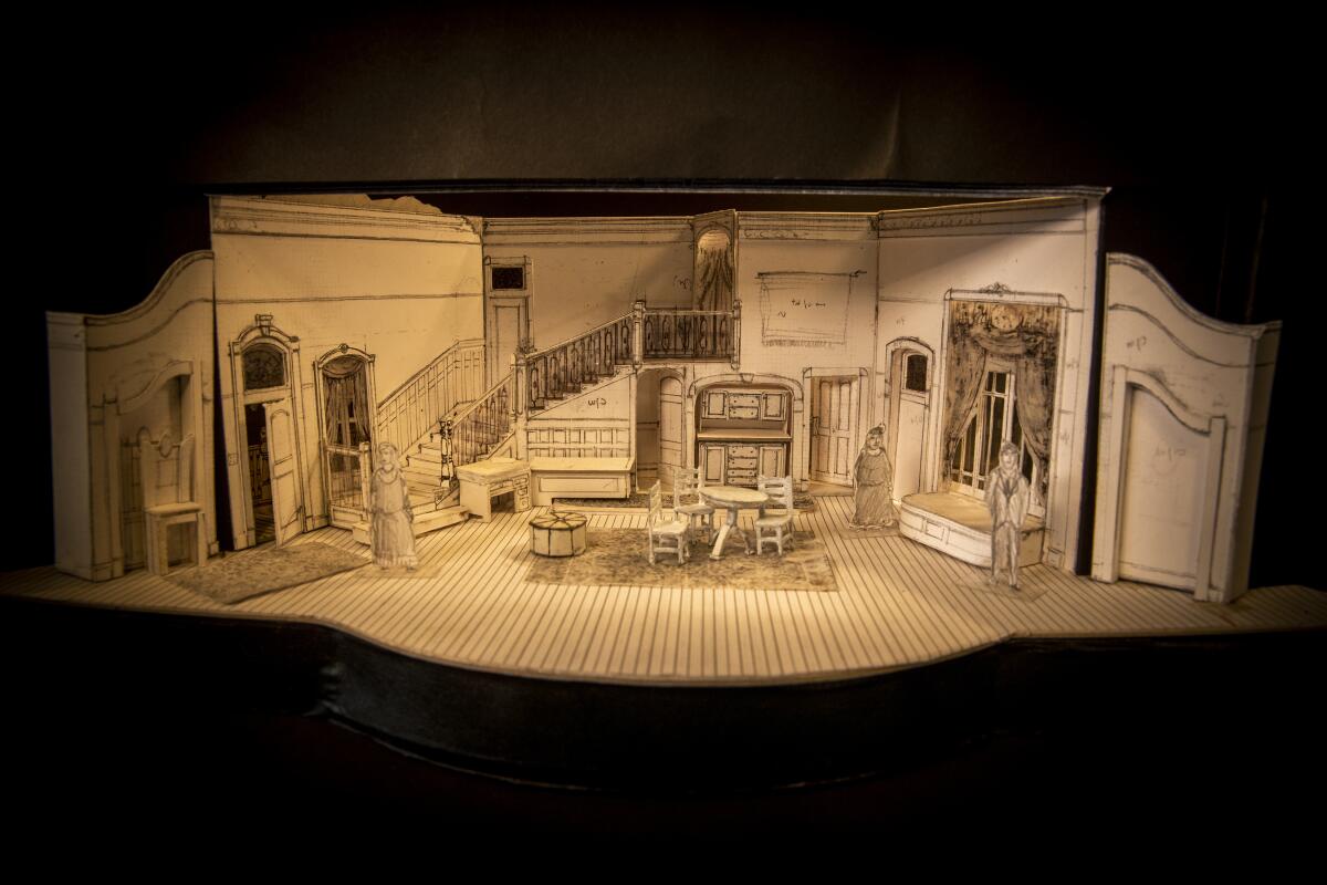 Detail of John Iacovelli’s model set for "Arsenic and Old Lace."