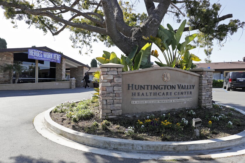 2 Covid 19 Deaths Strike A H B Nursing Home Where 74 Staff Resident Infections Have Been Detected Los Angeles Times