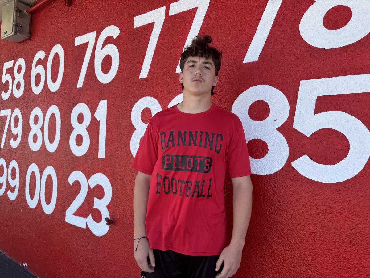Banning High safety Steven Perez poses for a photo on campus.