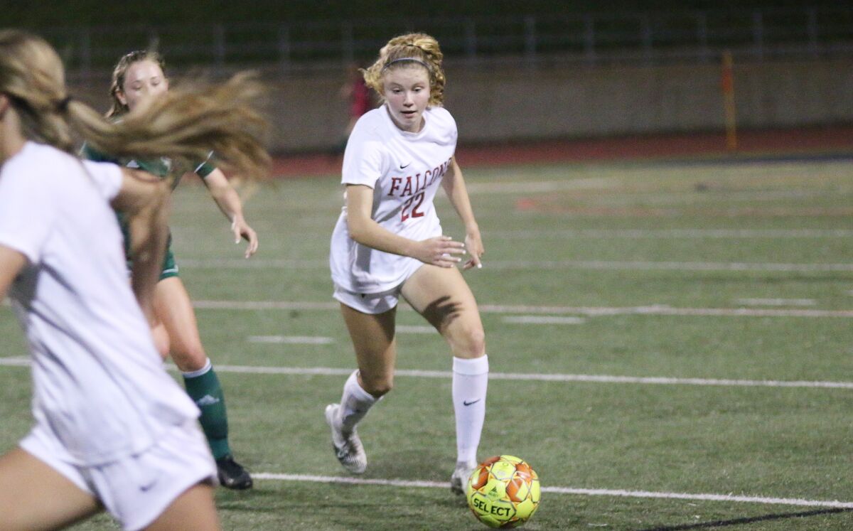 Torrey Pines freshman Ella Emri was a constant offensive presence.