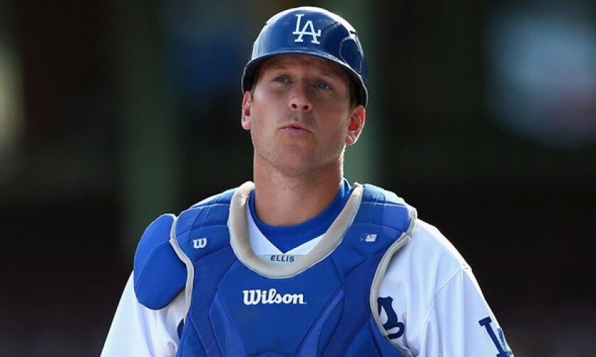 The Dodgers placed catcher A.J. Ellis on the disabled list Monday.