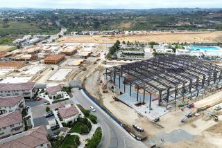 Oceanside, CA_ Construction continues on Frontwave Arena at El Corazon, the future home of the San Diego Sockers pro soccer team. The foundation is finished and steel framing install and concrete work are ongoing. Photo by John Gastaldo