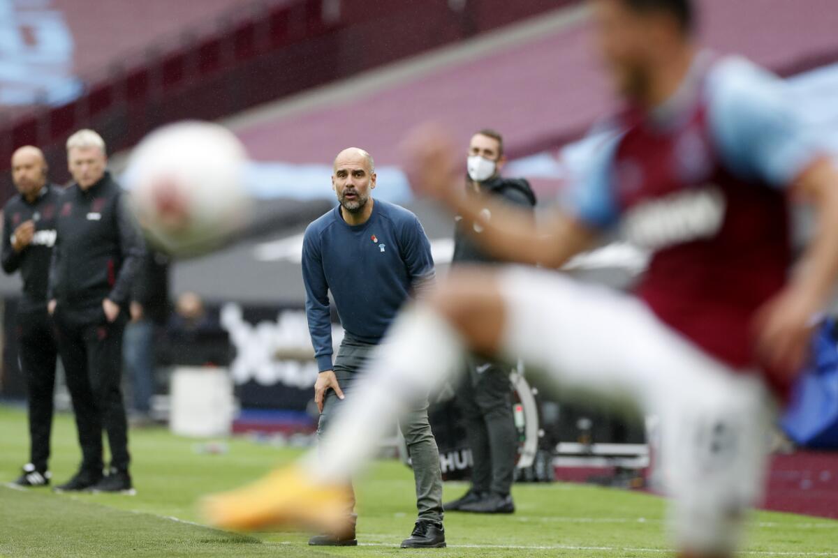 El técnico del Manchester City Pep Guardiola