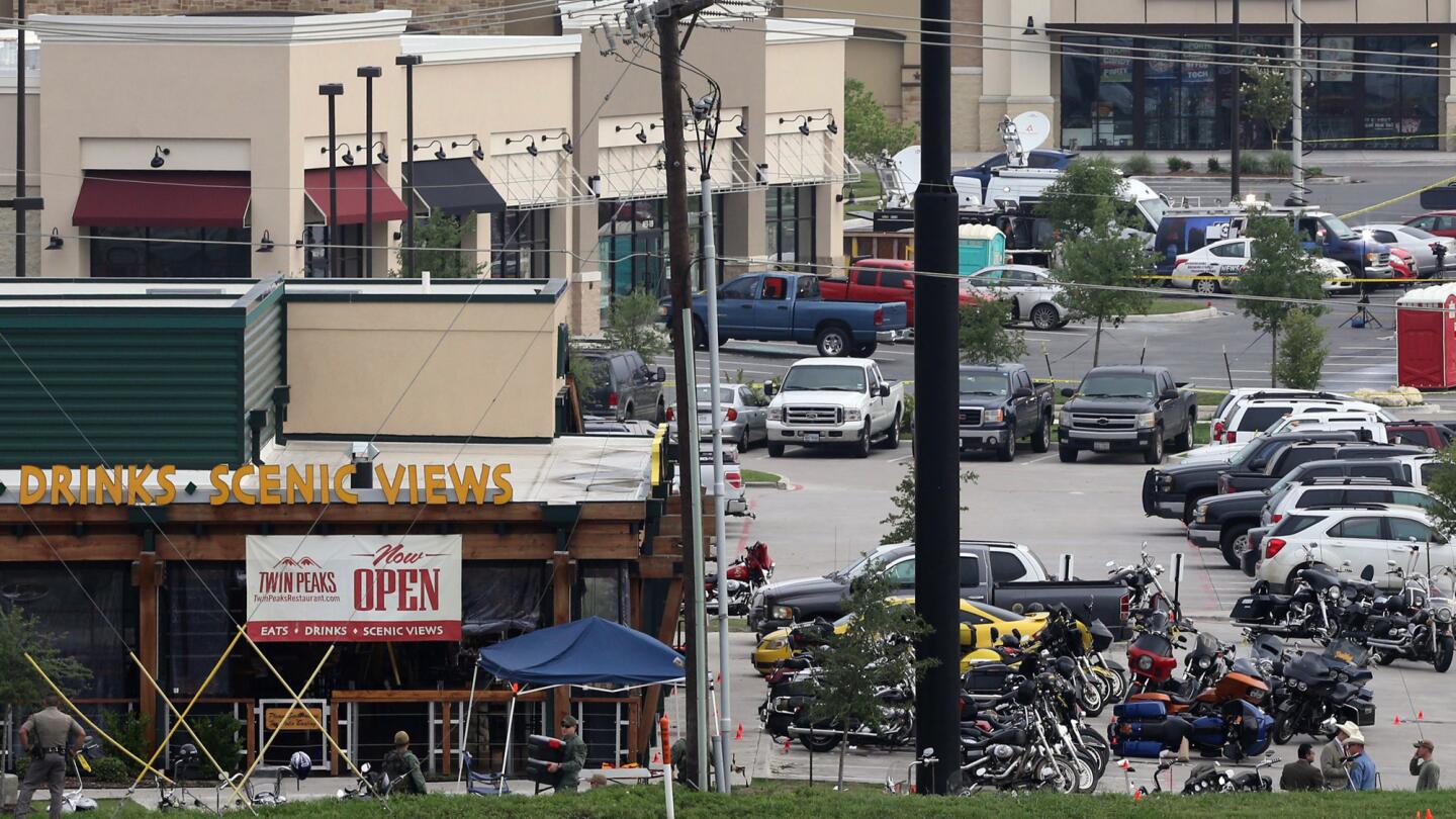 Law enforcement continues to investigate the motorcycle gang-related shooting at the Twin Peaks restaurant in Waco, Texas, where nine were killed Sunday and over a dozen injured. Waco police on Monday announced the Texas Alcoholic Beverage Commission closed Twin Peaks for a week amid safety concerns.