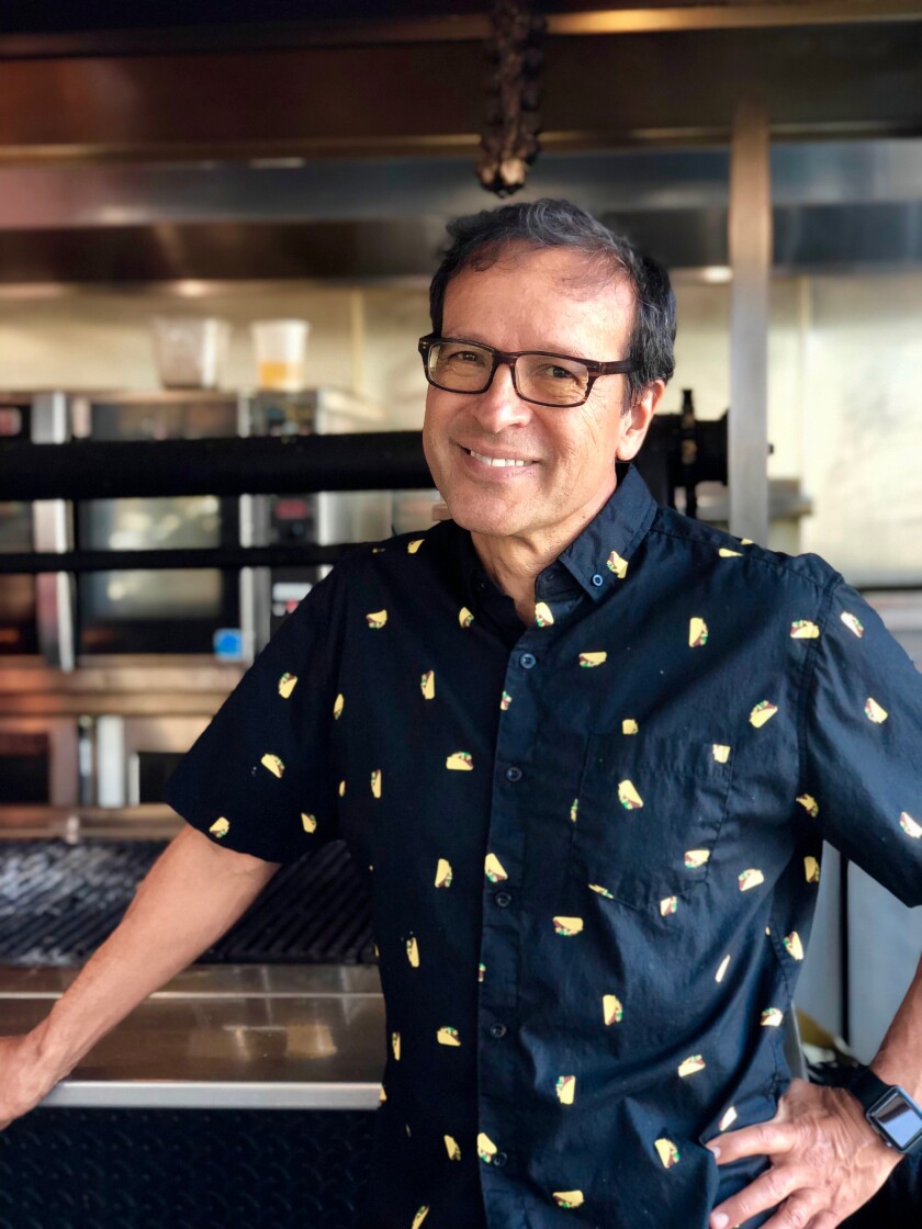 Lola 55 owner Frank Vizcarra, in a taco shirt.