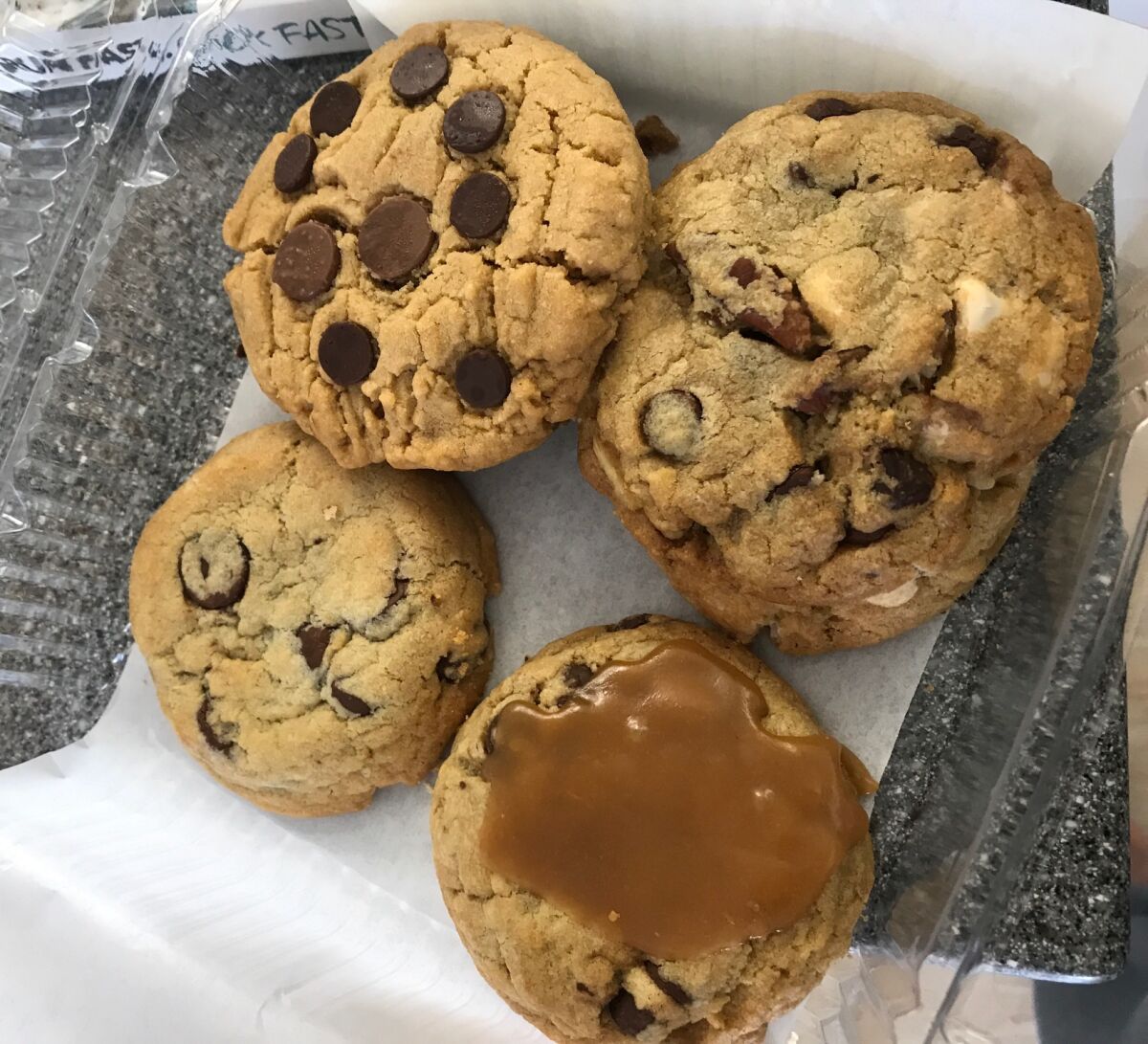A cookie delivery of Uncle Biff's.