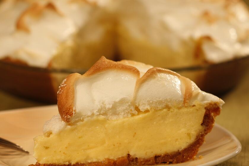 The classic, topped with meringue and baked in a graham cracker crust. Recipe: Key lime pie