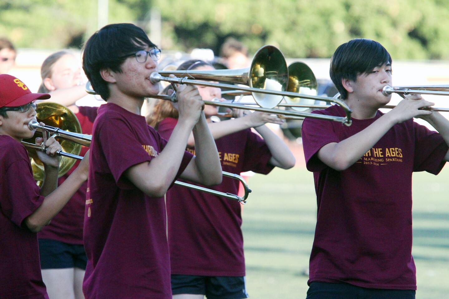 Photo Gallery: La Canada High School Marching Band pre-season practice performance