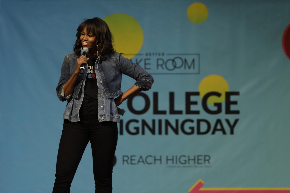 Michelle Obama called herself the "Forever First Lady" at an event for college-bound students in Philadelphia on Wednesday. Backlash ensued.