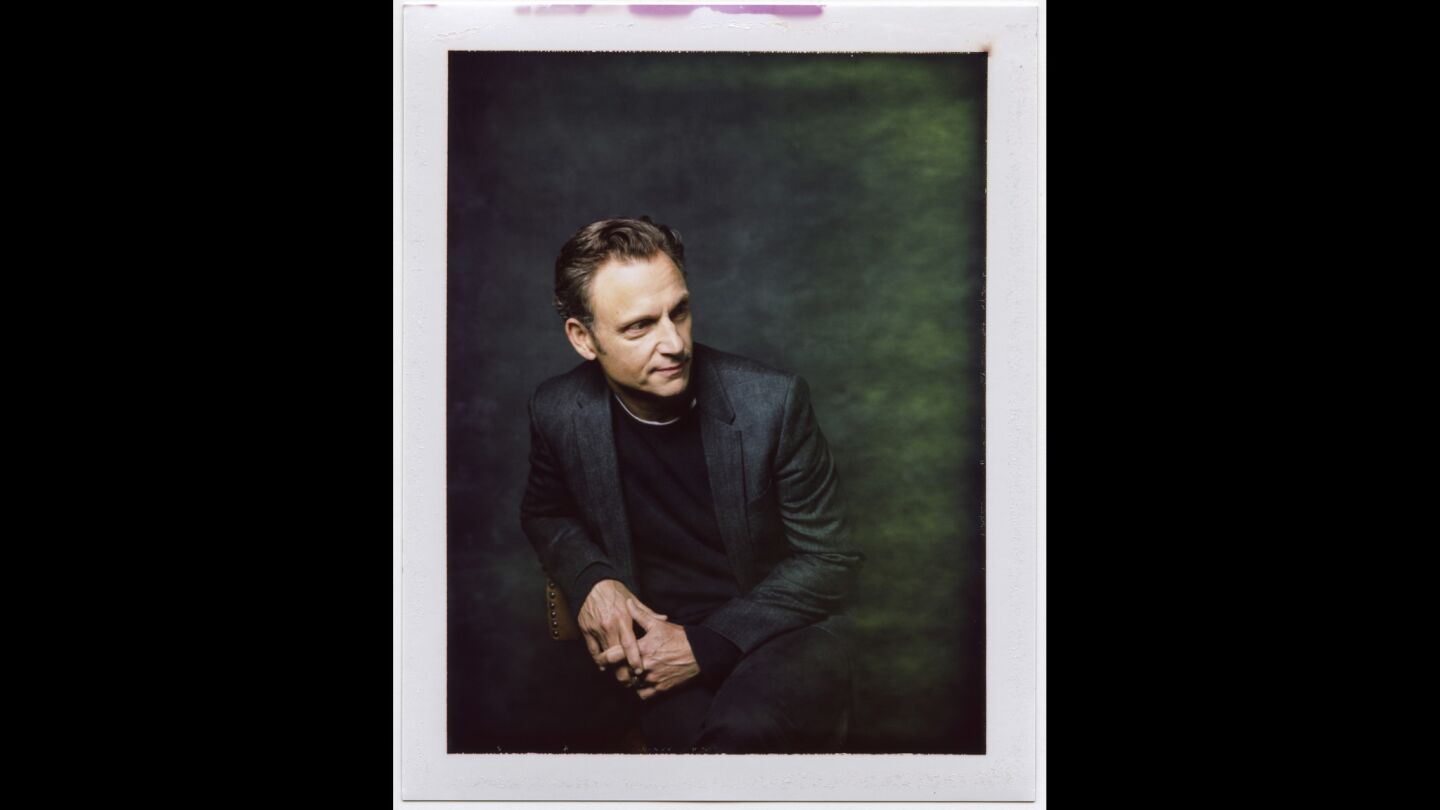 An instant print portrait of actor Tony Goldwyn, from the film "Mark Felt: The Man Who Brought Down the White House.”