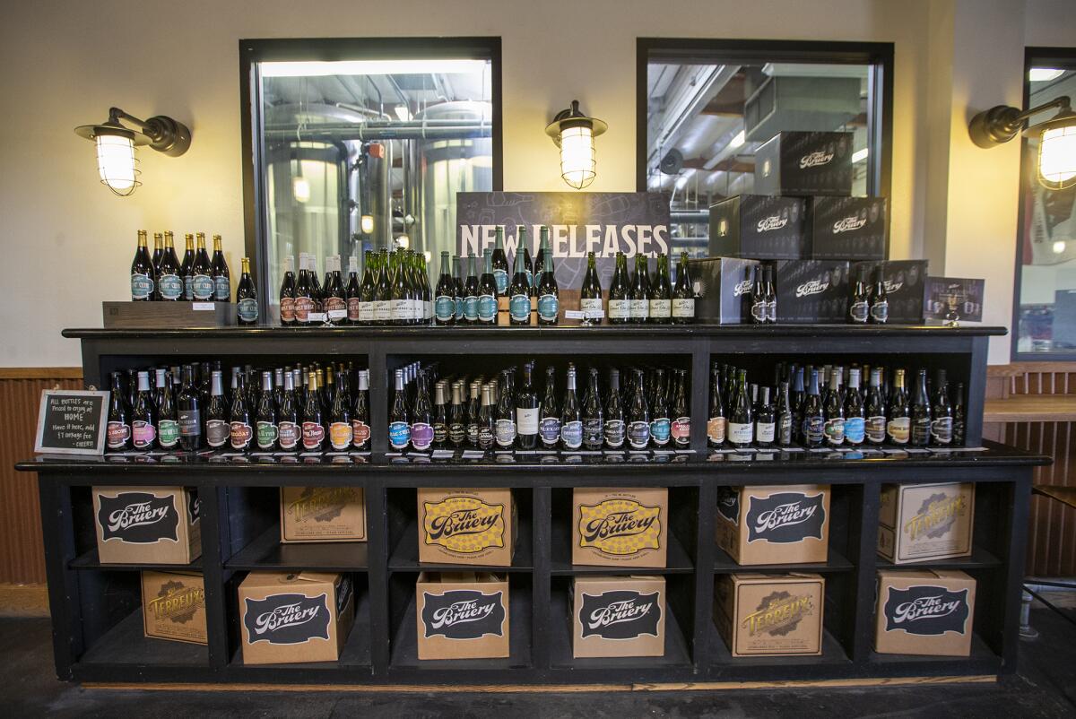 The tasking room with the new releases at the Bruery in Placentia on Aug. 2.