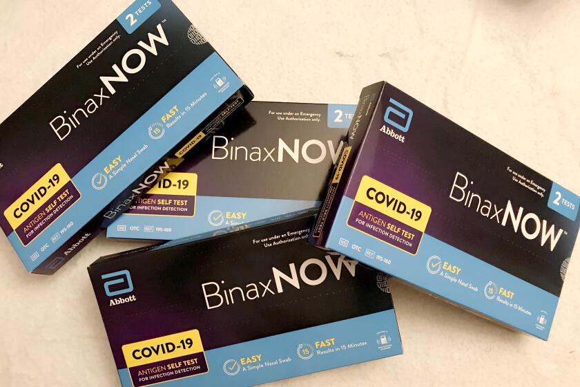 Binax NOW home COVID test kits.