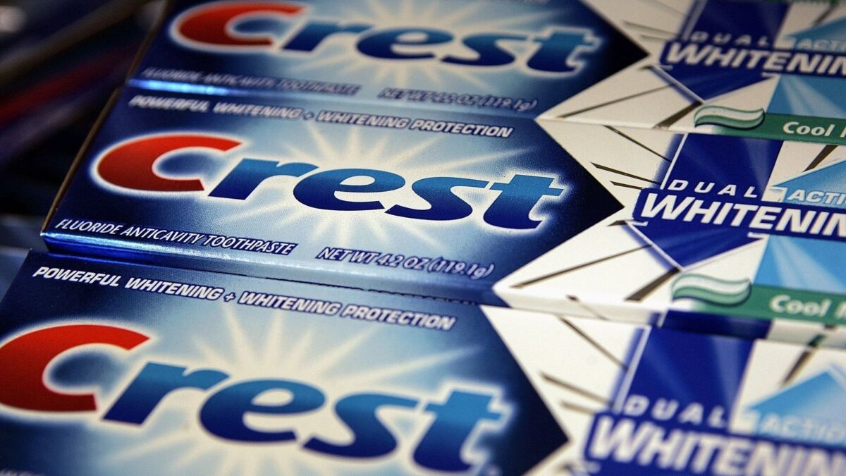 Crest toothpaste is one of Procter & Gamble's many consumer brands.