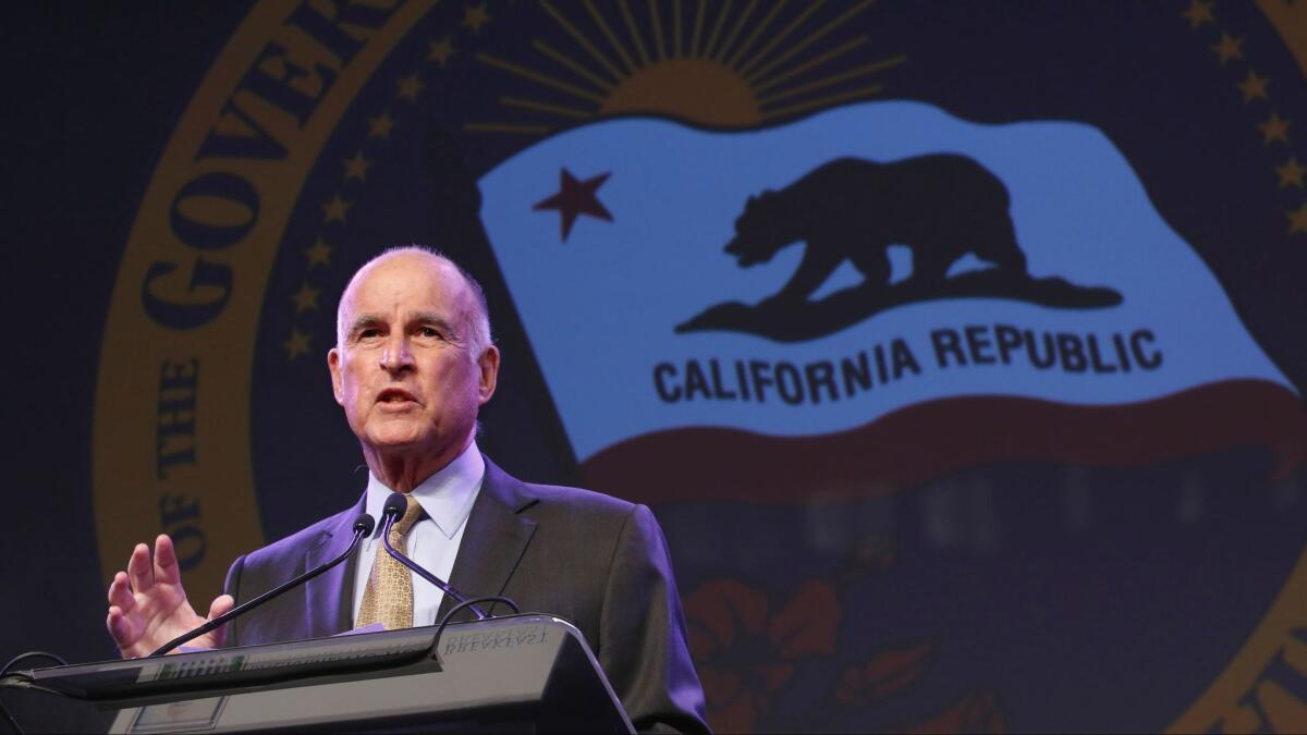 Gov. Jerry Brown in Sacramento in May 2016.