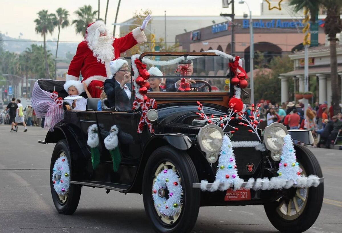 Santa Claus in the La Jolla Christmas Parade 