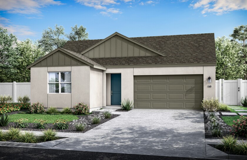 Tangelo Plan One offers 2,425 square feet with four bedrooms and two-and-a-half bathrooms.