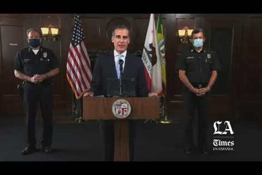 Mensaje del alcalde de Los Ángeles respecto a los disturbios en la ciudad