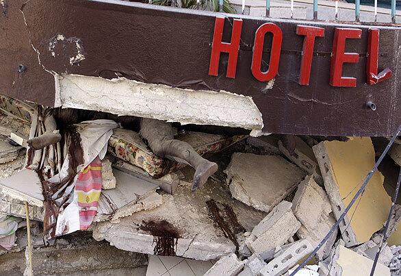 Collapsed hotel