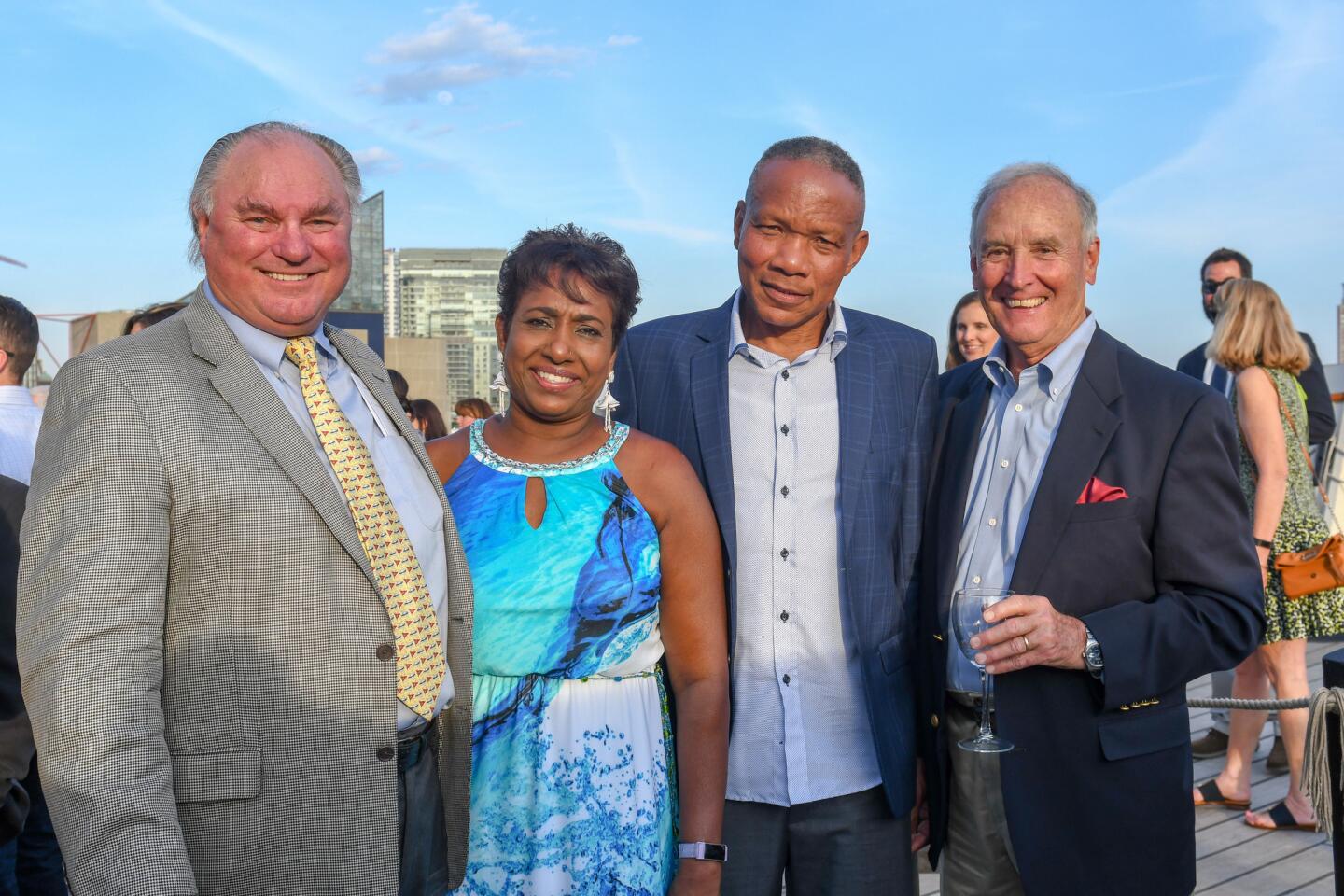 Tom Forcosky, Sheila James, Ian James and David Beck attended Historic Ships' Captain's Jubilee on board the USS Constellation.