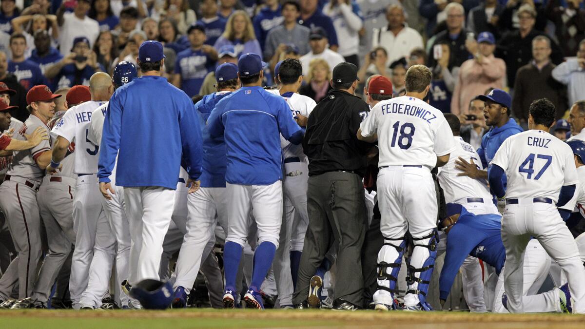 Dodgers-Diamondbacks brawl through the eyes of J.P. Howell - Los Angeles  Times