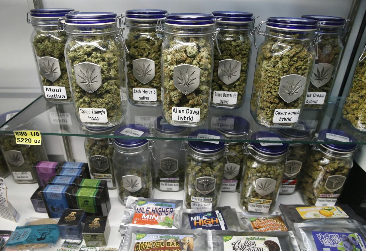 File photo of marijuana and cannabis-infused products.