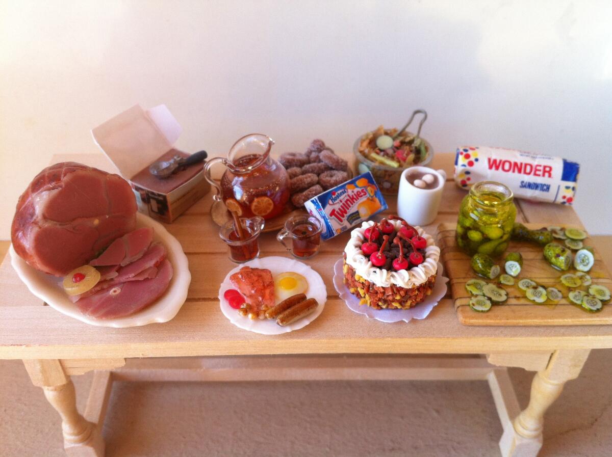 A buffet table full of delicious food awaits the tiniest of diners at Ms. Peggie’s Place in Pacific Beach.