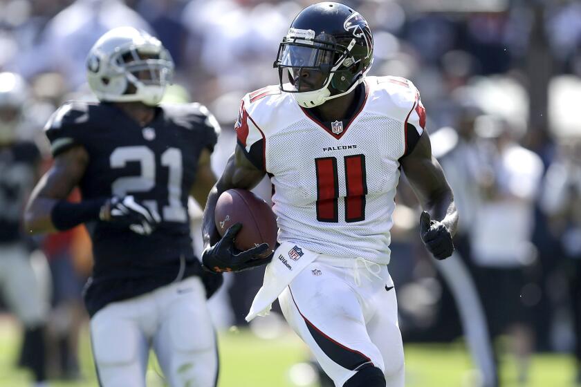 All-Pro receiver Julio Jones (11) will be ready to go when the Falcons host the Packers in the NFC championship game on Sunday.