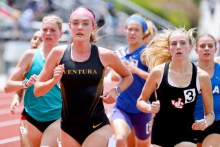 Sadie Engelhardt of Ventura competes in the 1600 meter. (Steve Galluzzo / For the Times)