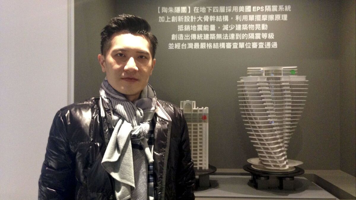 Eliot Shen, project manager of the Tao Zhu Yi Yuan tower in Taipei.