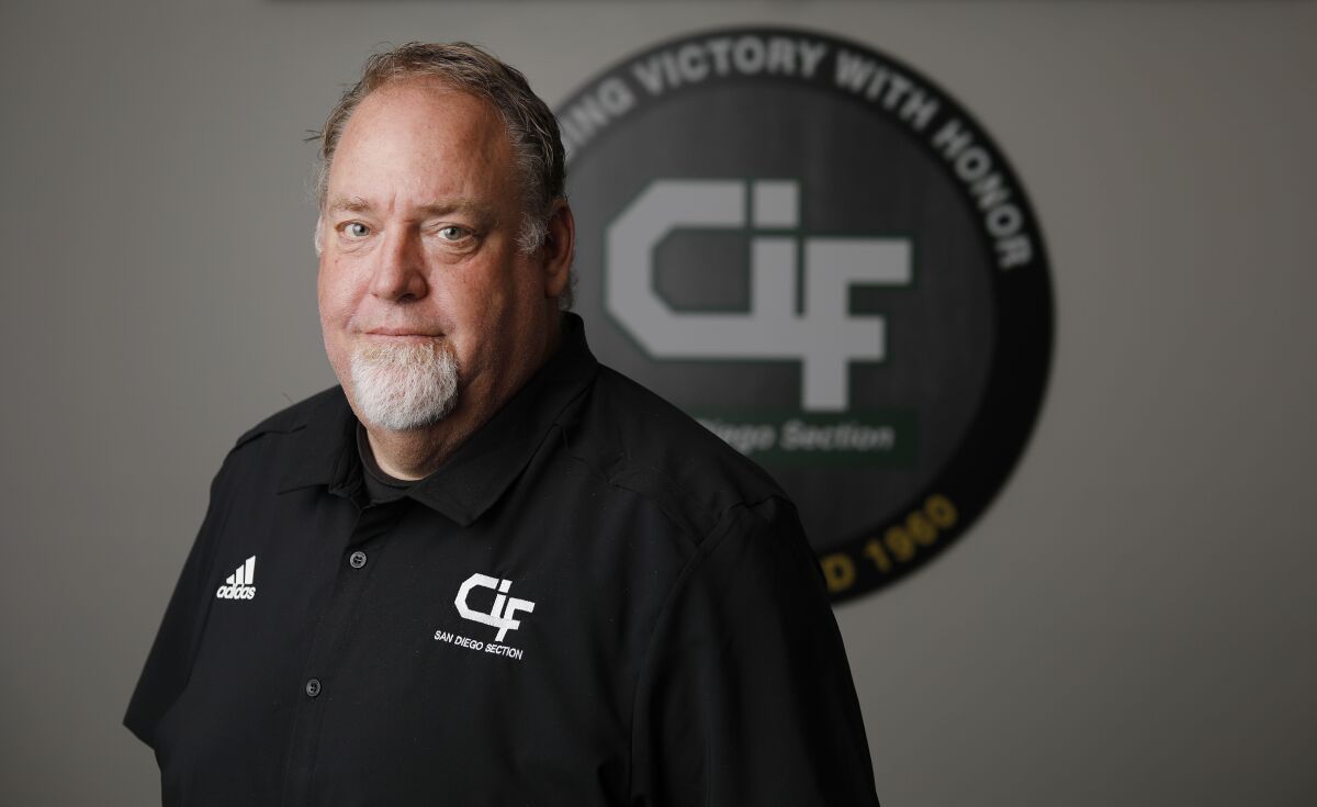 Joe Heinz is the new commissioner of the CIF's San Diego Section, shown here on May 19.