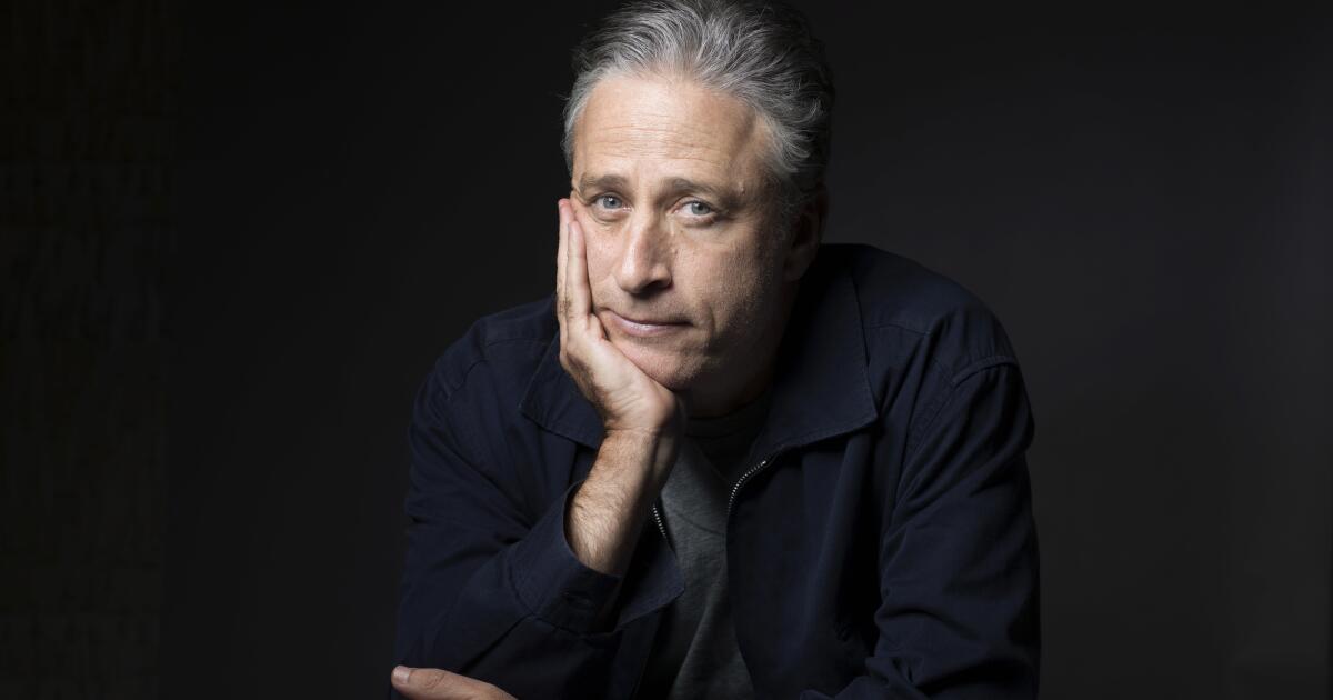 Jon Stewart slices his hand on prop during 'Daily Show' rant about DOGE