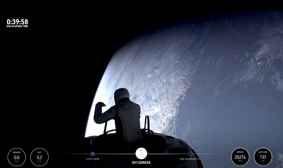 Esta imagen tomada de un video de SpaceX 