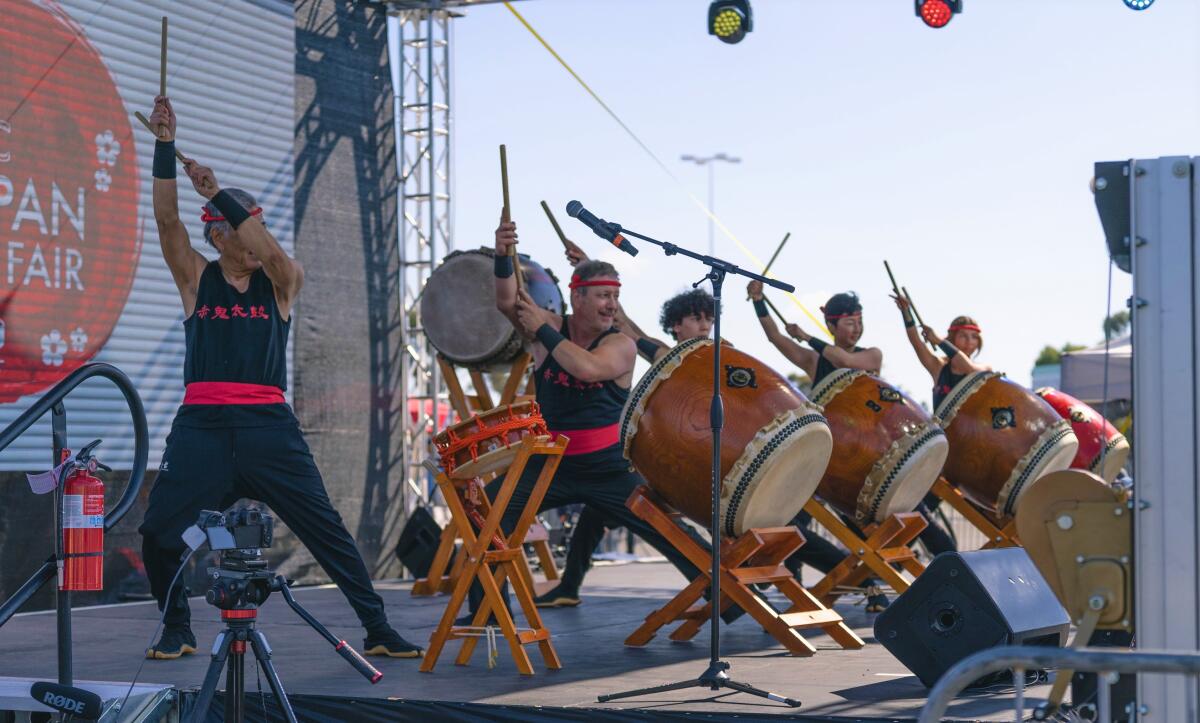 A traditional taiko drum performance at a previous OC Japan Fair.