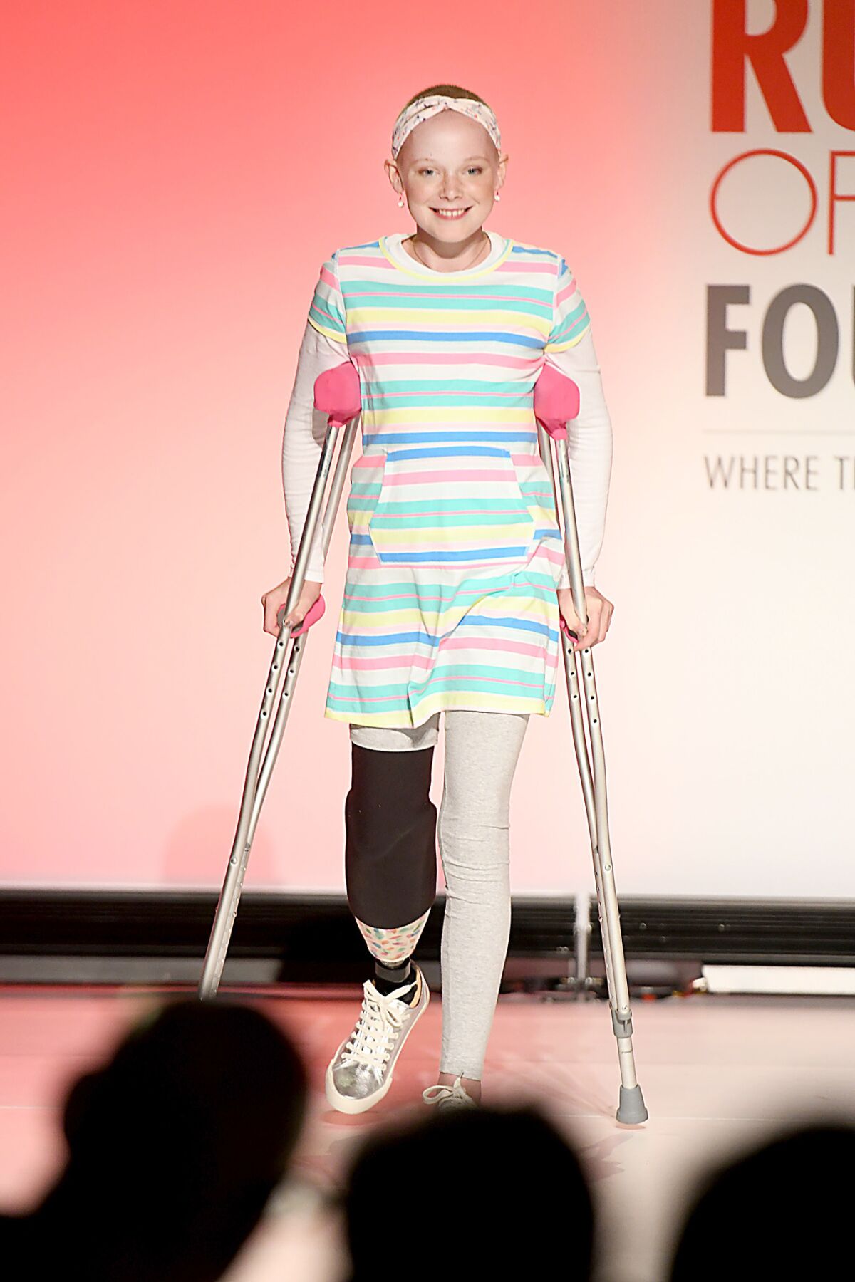 Keren Clay wears a Target ensemble during the Runway of Dreams Foundation Fashion Revolution event at Cipriani 42nd Street in New York on Sept. 5.