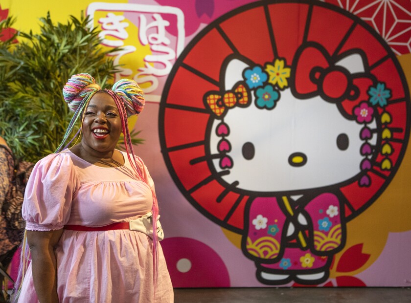 A Hello Kitty Fan Visits L A Pop Up Celebrating The Character Los Angeles Times