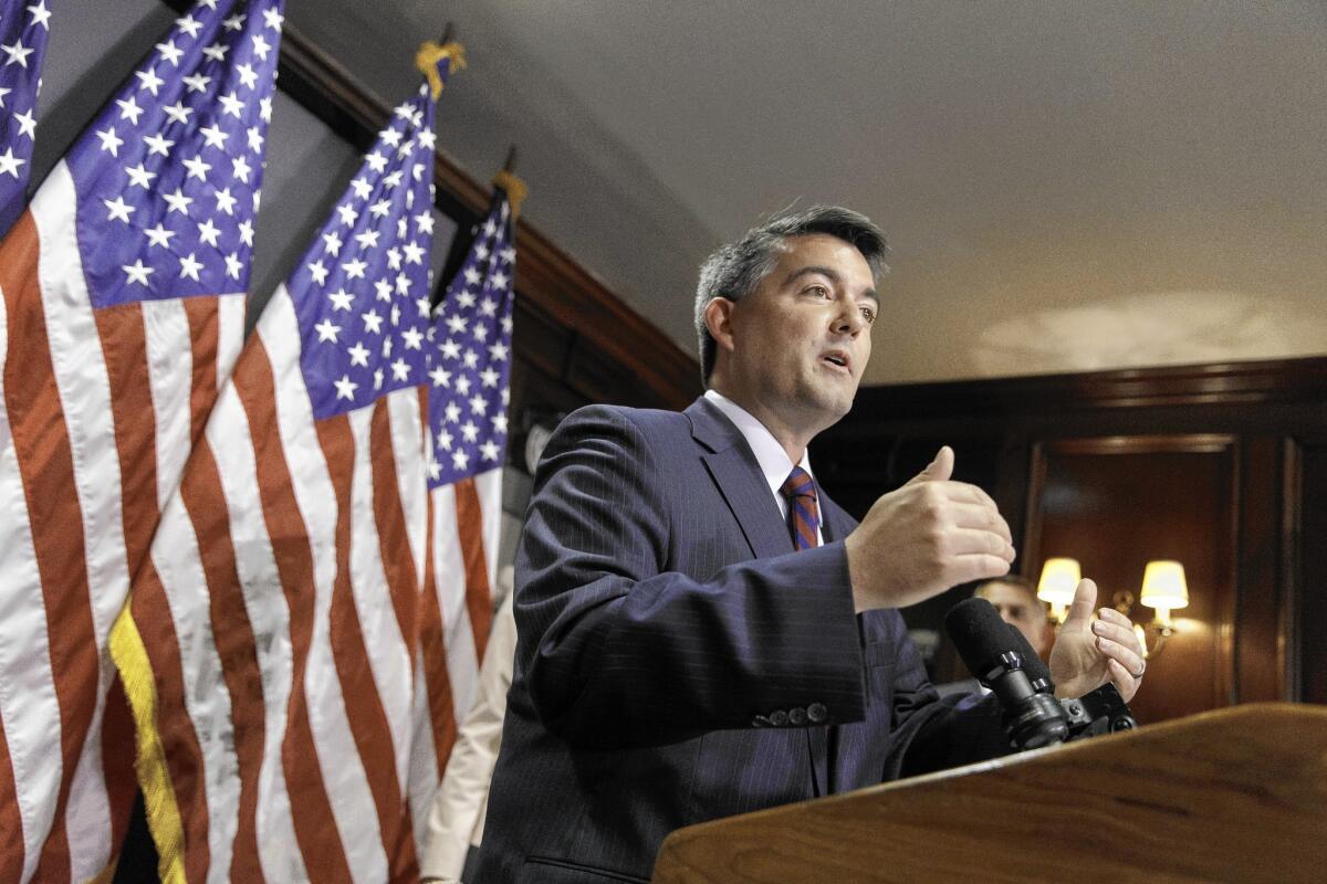 Republican Rep. Cory Gardner is challenging Sen. Mark Udall (D-Colo.) for his U.S. Senate seat.