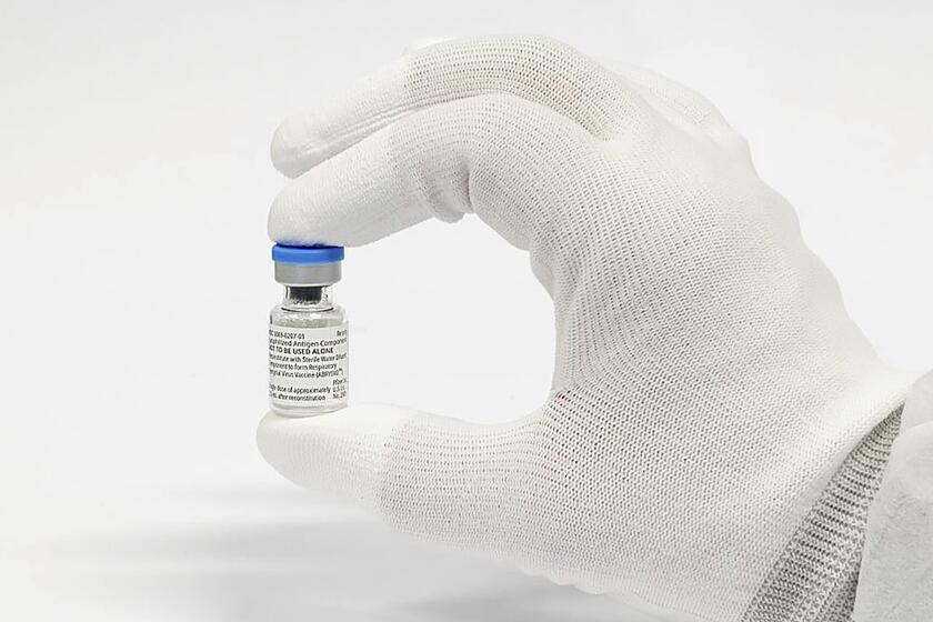 FILE - This photo provided by Pfizer in August 2023 shows their RSV vaccine Abrysvo. On Friday, Sept. 22, 2023, U.S. health officials are recommending RSV vaccinations for moms-to-be as a second option to protect newborns. (Pfizer via AP, File)