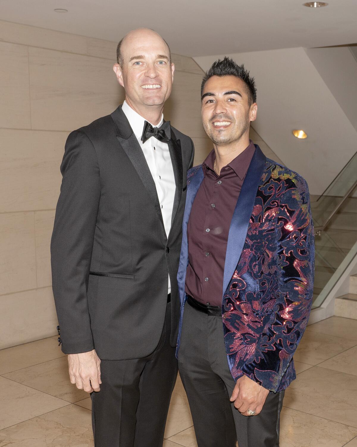  Pacific Chorale Artistic Director Rob Istad, left, with David Navaro.