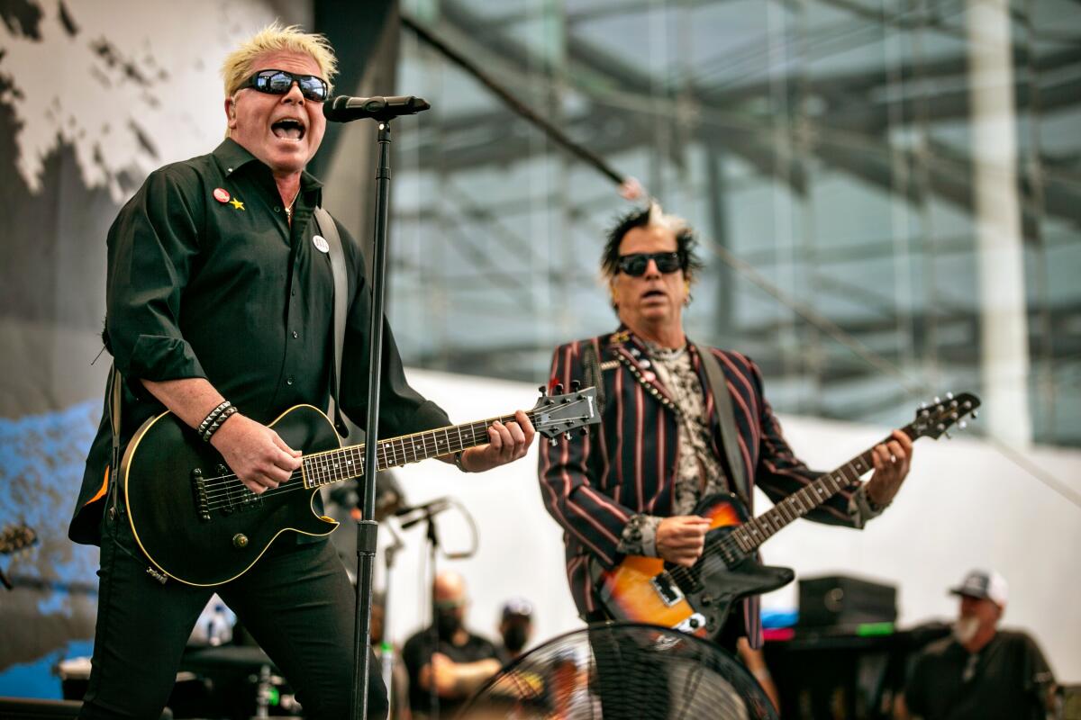 The band the Offspring performs at SoFi Stadium on Sunday, Aug. 8, 2021 