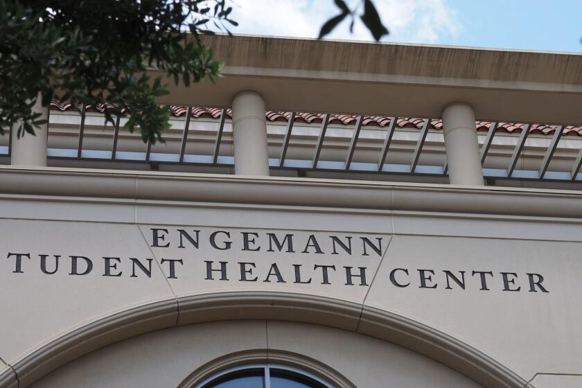 (FILES) In this file photo taken on May 17, 2018 showing the entrance to the Engemann Student Health Center on the campus of the University of Southern California (USC) is seen in Los Angeles, California. Los Angeles Police (LAPD) raided Thursday the home of George Tyndall, without giving details of the elements taken, the former gynecologist of USC University accused of sexual abuse dating back to thirty years by dozens of women. / AFP PHOTO / Robyn BeckROBYN BECK/AFP/Getty Images ** OUTS - ELSENT, FPG, CM - OUTS * NM, PH, VA if sourced by CT, LA or MoD **