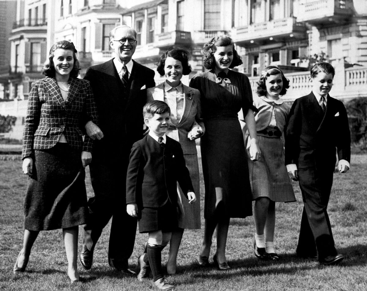 The Kennedy clan in 1938.